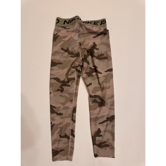 Nike Pro Women's Camouflage 7/8 Training Tights Size S 23" Inseam Tan/Brown - Picture 4 of 4